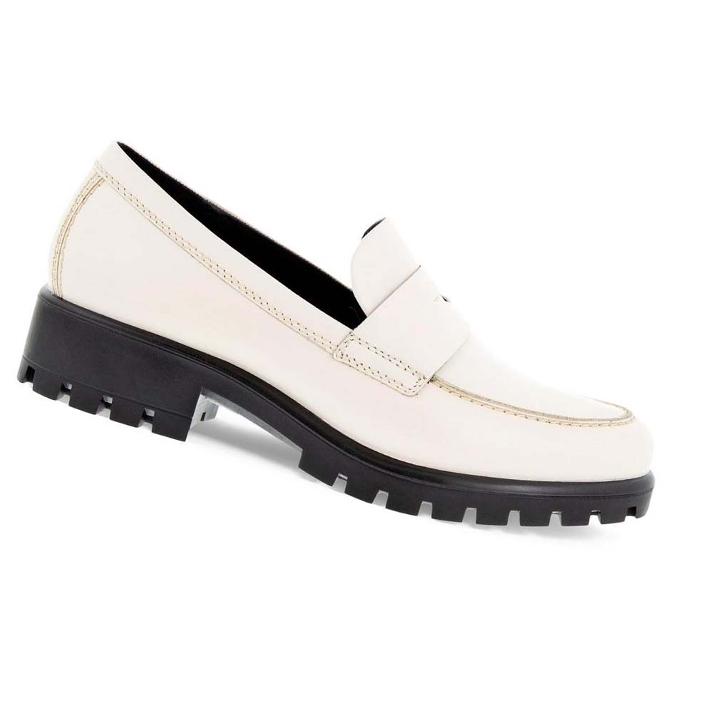 Ecco Modtray Penny Loafers Dame Hvite | NO 156DFM